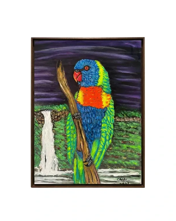 Lóris e a Cachoeira • 40x50